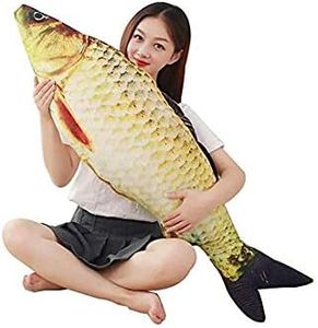 JULAN 3D Giant Soft Fish Cushion Pillow Carp Plush Pillow Stuffed Toy Throw Pillow for Home Decoration Gift Kids Pillow Stuffed Animal Toy (31inch/ 78cm)