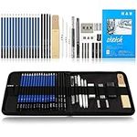 H & B Drawing Sketching Pencils Set, 35 Pack Art Kit with Sketch Book Draw Pencils Charcoal Pencil Eraser Sharpener Pencil Extender & Canvas Pencil Case for Artist Beginners Kids Adults