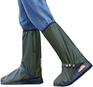 Rain Shoe Covers Waterproof Rain Boot Shoe Cover for Men and Women (Green, L)