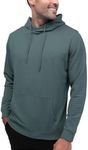 INTO THE AM Pullover Hoodies for Men - Lightweight Casual Fleece Slim Fit Plain Pullover Sweatshirt (Indigo, XX-Large)