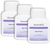 Dukal DawnMist Baby Powder with Cornstarch, 2 oz – Pack of 3 – Gentle, Talc-Free Powder for Soft Skin, Diaper Rash Relief, and Everyday Use