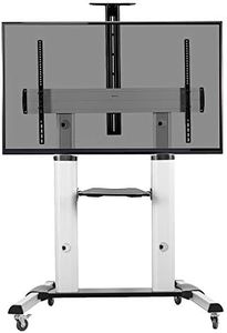 VIVO Ultra Heavy Duty Mobile 32 to 100 inch TV Stand for Flat Screens, Adjustable, Rolling TV Cart Mount with Wheels STAND-TV22S