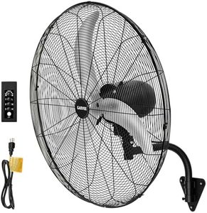 Garvee 30 Inch Wall-Mount Misting Fan, 3 Speed High Velocity 9500 CFM Industrial Wall Fan with Controller, IP44 Waterproof Oscillating Wall Fan for Home, Offices, Garage, Commercial, Warehouse