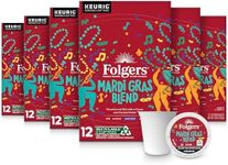 Folgers Mardi Gras Blend Medium-Dark Roast Coffee, 72 Keurig K-Cup Pods