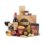 Thornton & France Wine & Cheese Hamper With Carta Roja Red Wine & English Artisan Cheeses | Packed Full Of Savoury Treats | Gift Hamper For Couples | 8 Delicious Items