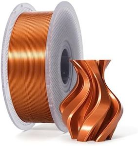 Bambu Lab Silk PLA 3D Printer Filament, 1.75mm Shiny 3D Printing Filament Dimensional Accuracy +/- 0.03 mm, Enhanced Toughness AMS-Compatible, 3D Print Material with Reusable Spool, 1kg Silk Copper