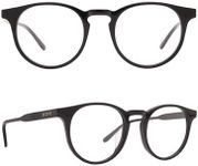 DIFF Sawyer Designer Round Computer Blue Light Blocking Glasses for Women and Men, Black