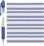 Simply Genius Ballpoint Pens in Bulk - 200 Pack Retractable Office Pens - Great for Schools, Notebooks, Journals & More - Comfort Grip & Smooth Writing Medium Point Pens (200pcs, Blue Ink)