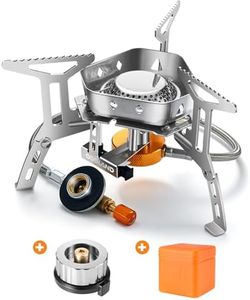 Odoland 3500W Windproof Camping Gas Stove Portable Collapsible Outdoor Camping Stove with Piezo Ignition Backpacking Stove for Outdoor Cooking Hiking Picnic and Trekking