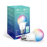 Kasa New Smart Bulb, Full Colour Changing Dimmable Smart WiFi Light Bulb Compatible with Alexa and Google Home, A19, 9W 800 Lumens,2.4Ghz only, No Hub Required, 1-Pack (KL125), Multicolour