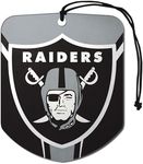 FANMATS 61581 NFL Las Vegas Raiders Hanging Car Air Freshener, 2 Pack, Black Ice Scent, Odor Eliminator, Shield Design with Team Logo