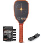 PIKKOFUN Pickleball Training Paddle Kit - Customizable Weight with 10 Included Lead Bars & Overgrip - T700 Raw Carbon Fiber Pickleball Trainer - Sweet Spot Practice - 7’‘ Elongated Handle -16mm Core