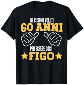 60 Anni Regalo Divertente Maschio Compleanno Uomo Papà Nonno Maglietta