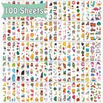 Leesgel 1150pcs(100 Sheets) Temporary Tattoos for Kids, Mixed Styles Fake Tattoo Stickers for Birthday Party Decorations Favours, Party Bag Fillers for Girls Boys Classroom Games Prizes Toys