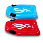 2 Pcs Inflatable Boogie Boards for Kids. Learn to Swim, Body Surf Floating Board for Beach & Pool Floats by 4E's Novelty