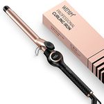 WEEYUM 3/4 Inch Curling Iron, Long Barrel Curling Wand for Hair, Ceramic Tourmaline Hair Curling Iron Dual Voltage