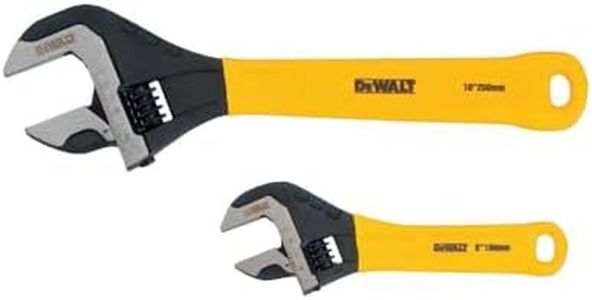 Dewalt DWHT75497 2 Pc. Dip Grip Adjustable Wrench, Yellow