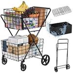Spurgehom 2-Tier Shopping Cart with