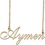 HUAN XUN Customized Simple My Name Necklace Jewelry Gifts for Women Aymen