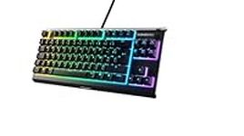 SteelSeries Apex 3 TKL - RGB Gaming Keyboard - Tenkeyless Compact Esports Form Factor - 8-Zone RGB Illumination - IP32 Water & Dust Resistant - French AZERTY Layout , Black