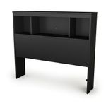 South Shore Furniture Spark Collection, Twin Bookcase Headboard, Pure Black