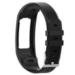 MODJUEGO Silicone Watchband Strap for Garmin VivoFit 2/1 Fitness Replacement (Large, Black)