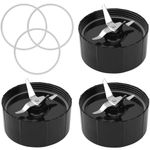 for 250w Magic Bullet Blender Blade, 3 Pack Magic Bullet MBR-1701 ‎MBR-1101 Mixer Cross Blades, Replacement Parts Accessories Include Extra New Seal Gaskets