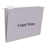 Y YOMA 25 Pack Colored Hanging File Folders Legal Size Decorative Hanging Folder Cute Pretty File Folder for Filing Cabinet Office Home with 1/5-Cut Adjustable Tabs, Morandi Purple