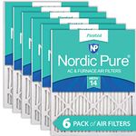 Nordic Pure 20x30x1M14-6 Pleated AC Furnace Air Filter, Box of 6