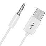 Sqrmekoko 3.5mm Replacement USB Charge Power Cable Cord Compatible with Beats by Dre Studio Wireless headphones (White)