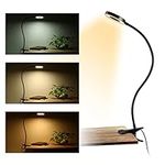 Bestyks USB LED Desk Lamp Clip On Light, Clip on Reading Light 48 LED 3 Light Mode 10 Dimmable Brightness, 360° Flexible Gooseneck Clip Lamp for Reading Studying Headboard Bedroom Lighting (Black)