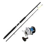 Boat Rod and Reel combo Angling Pursuits Rod 6ft Boat Rod with JD300 Multiplier Reel