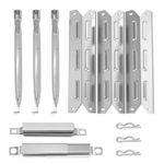 Grill Replacement Parts for Kenmore 3-Burner Gas Grills 146.23678310 146.29162310 146.23674310 146.23673310, Stainless Steel Heat Plates Grill Burners and Crossover Tube for Kenmore Accessories