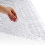 Lifekrafts Anti-Slip Bathroom Shower Mat for Shower Area (Transparent, 100x40 cm)