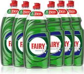 Fairy Washing Up Dishwashing Soap Liquid - 50% Longer lasting - New And Improved Formula (Original, 6x900ml)