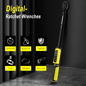 ATsafepro Digital Torque Wrench 1/2'' Drive – 5.1-340Nm, LCD, Dual-Direction, ±2% Accuracy