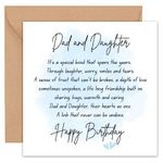 Dad Birthday Cards - Dad Birthday Card - Birthday Card Dad - From Daughter - Happy Birthday Dad - 50th 60th 70th 75th Step -14cm / 5.5"