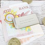 Custom Personalised Money Clip - Laser Engraved 2 Lines - Birthdays, Christmas, Weddings, for Dad, for Him