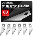 Jetmore 60 Pack Exacto Knife Blades 11, Craft Knife Blades Replacement, Exacto Blades 11, Hobby Knife Blades Refills for Art, Craft, Scrapbooking, Cutting, Carving