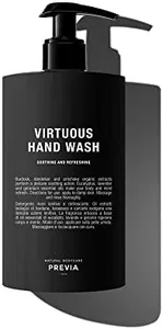 PREVIA Virtuous Hand Wash Nourishing & Hydrating Soap for Dry Skin Lavender & Geranium Essential Oils Vegan Natural Ingredients Gentle Skin Care Soap for Men & Women 16.9 oz
