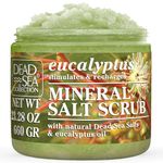 Dead Sea Collection Eucalyptus Salt Body Scrub - Large 660g - with Oils and Pure Dead Sea Minerals