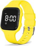 e-vibra Vibrating Alarm Watch, Water Resistant Potty Training Watch Rechargeable Medical Reminder Watch with Timer and 15 Daily Alarms (Yellow)