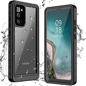 ANTSHARE for Samsung Galaxy Note 20 Case Waterproof, Built in Screen Protector 360° Full Body Heavy Duty Protective Shockproof IP68 Underwater Case for Samsung Galaxy Note 20 6.7inch(Black)