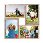 MAKITESY Multi Baby Picture Frames for 4 (4”x 6”) Photographs, Collage Family Photo Frames for Tabletop or Home office Wall Decor