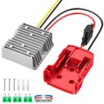 Kzreect 18V to 12V Step-Down Converter for Milwaukee M18 Battery Adapter,DC 12V 20A 240W Buck Converter Reducer Regulator with Upgraded Low Voltage Protection for Golf Cart RC Car LED Lights DIY Toys