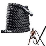 Omelaza 1.5" Diameter 30ft Battle Rope Battle Ropes for Exercise Workout Rope Exercise Rope Battle Ropes for Home Gym Heavy Ropes for Exercise Training Ropes for Working Out