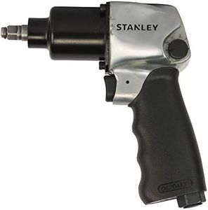 STANLEY STMT70116-8 3/8 inch 244 Nm 180 ft-lbs Chrome-Molybdenum Steel Pneumatic Impact Wrench (Black and Silver)