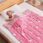 anfie Weighted Blanket Kids(40"x60" 7lbs) Weighted Blanket Cooling Blanket for Sleeping,Throw Size Breathable Blanket with Premium Glass Bead(Little Unicorn)