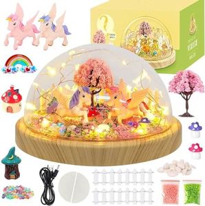 Gifts for Girls, Make Your Own Unicorn Night Light, Christmas Birthday Gifts Girls Toys for Kids Ages 4 5 6 7 8, Craft Kit Terrarium Nightlight Project, Stem Toys Arts & Crafts for Girls Age 5-8 9-12