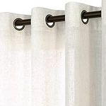 KOUFALL Linen Grommet Curtains for 
